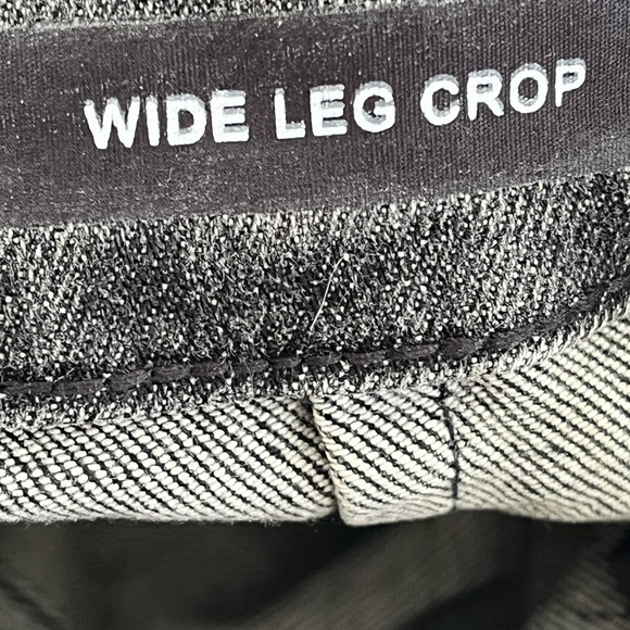 Judy Blue Knoxville High Rise Wide Leg Crop GrayBlack Jeans Released Hem JB88762 - Picture 2 of 15